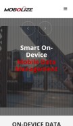 How mobolize.com looks like on a mobile device such as an iPhone.