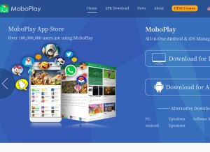 How moboplay.com looks like on a tablet such as an iPad.