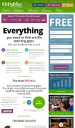 How mobymax.com looks like on a mobile device such as an iPhone.