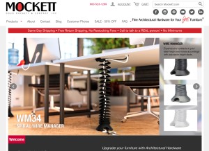 How mockett.com looks like on a tablet such as an iPad.