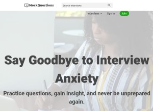How mockquestions.com looks like on a tablet such as an iPad.
