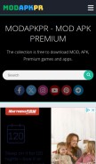 How modapkpr.com looks like on a mobile device such as an iPhone.