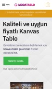 How modatablo.com looks like on a mobile device such as an iPhone.