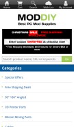 How moddiy.com looks like on a mobile device such as an iPhone.