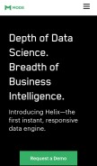 How mode.com looks like on a mobile device such as an iPhone.