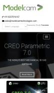 How modelcamtechnologies.com looks like on a mobile device such as an iPhone.
