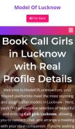 How modeloflucknow.com looks like on a mobile device such as an iPhone.