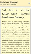 How modelsofmumbai.com looks like on a mobile device such as an iPhone.