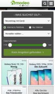 How modeo.de looks like on a mobile device such as an iPhone.
