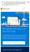 How modern.ie looks like on a mobile device such as an iPhone.