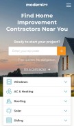 How modernize.com looks like on a mobile device such as an iPhone.