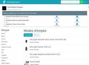 How modesdemploi.fr looks like on a tablet such as an iPad.