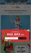 How modlily.com looks like on a mobile device such as an iPhone.