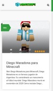 How modminecraftpc.net looks like on a mobile device such as an iPhone.