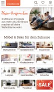 How moebel.de looks like on a mobile device such as an iPhone.