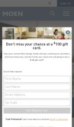 How moen.com looks like on a mobile device such as an iPhone.