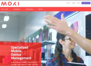 How moki.com looks like on a tablet such as an iPad.