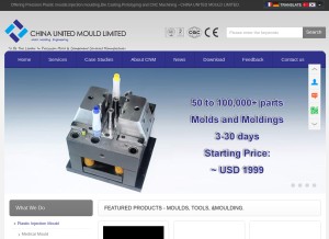 How moldmolding.com looks like on a tablet such as an iPad.