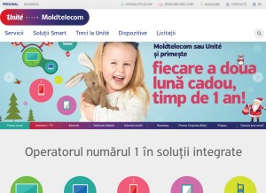 How moldtelecom.md looks like on a tablet such as an iPad.