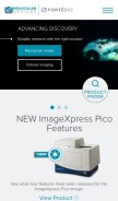How moleculardevices.com looks like on a mobile device such as an iPhone.