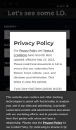 How molsoncoors.com looks like on a mobile device such as an iPhone.