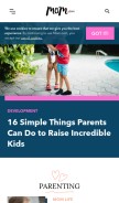 How mom.com looks like on a mobile device such as an iPhone.