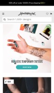 How momentaryink.com looks like on a mobile device such as an iPhone.