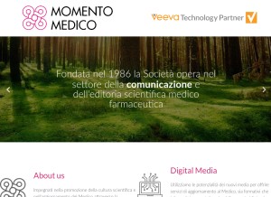 How momentomedico.it looks like on a tablet such as an iPad.