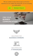 How momentumtelecom.com looks like on a mobile device such as an iPhone.