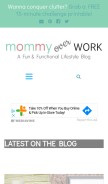 How mommyoverwork.com looks like on a mobile device such as an iPhone.