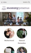 How mommypotamus.com looks like on a mobile device such as an iPhone.
