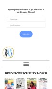 How momof6.com looks like on a mobile device such as an iPhone.