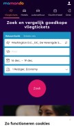 How momondo.nl looks like on a mobile device such as an iPhone.