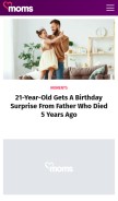 How moms.com looks like on a mobile device such as an iPhone.