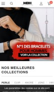 How mon-bracelet-homme.fr looks like on a mobile device such as an iPhone.