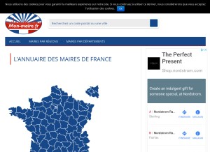 How mon-maire.fr looks like on a tablet such as an iPad.