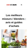How mon-mixeur.com looks like on a mobile device such as an iPhone.