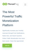 How monadplug.com looks like on a mobile device such as an iPhone.