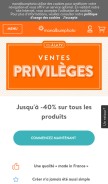 How monalbumphoto.fr looks like on a mobile device such as an iPhone.