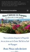 How monchateauenespagne.es looks like on a mobile device such as an iPhone.