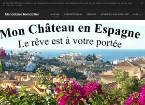 How monchateauenespagne.es looks like on a tablet such as an iPad.