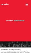 How mondiamedia.com looks like on a mobile device such as an iPhone.