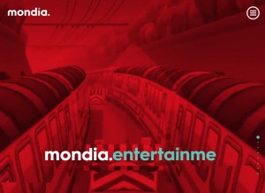 How mondiamedia.com looks like on a tablet such as an iPad.