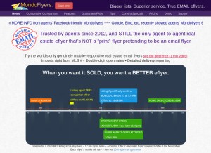 How mondoflyers.com looks like on a tablet such as an iPad.
