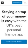 How moneydashboard.com looks like on a mobile device such as an iPhone.