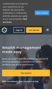 How moneyfarm.com looks like on a mobile device such as an iPhone.