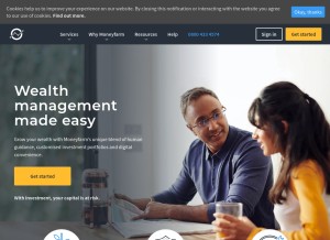 How moneyfarm.com looks like on a tablet such as an iPad.