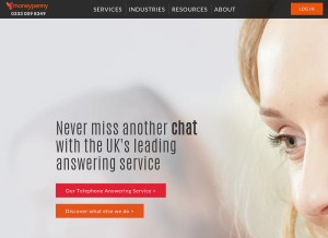 How moneypenny.com looks like on a tablet such as an iPad.