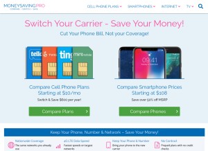 How moneysavingpro.com looks like on a tablet such as an iPad.