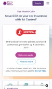 How moneysupermarket.com looks like on a mobile device such as an iPhone.